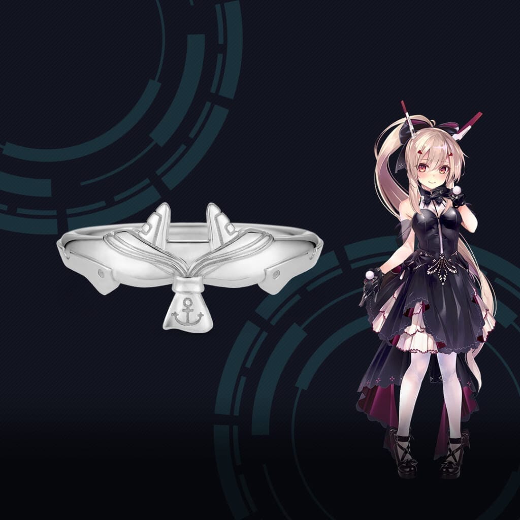 アズールレーン モチーフリング(綾波) K10ホワイトゴールド