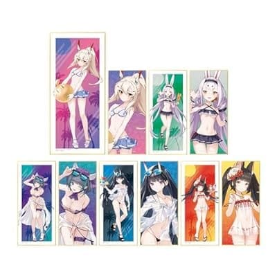 アズールレーン 描き起こしイラスト 水着ver. トレーディングスタンド付き色紙(1BOX)