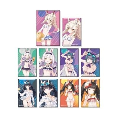 アズールレーン 描き起こしイラスト 水着ver. トレーディングスクエア缶バッジ(1BOX)