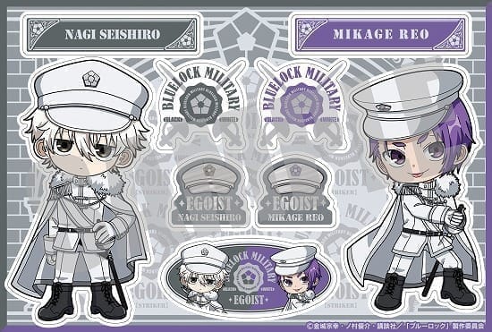 ブルーロック ステッカー 凪 誠士郎&御影 玲王 MILITARY ver.