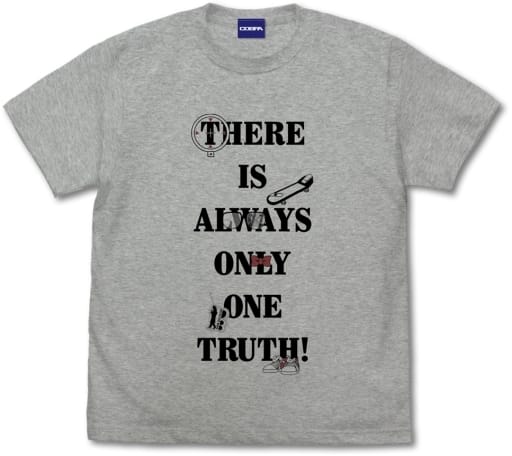 名探偵コナン 真実はいつも一つメッセージ Tシャツ Ver.2.0 ミックスグレー Mサイズ