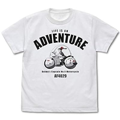 ドラゴンボール ブルマのバイク Tシャツ/WHITE-M