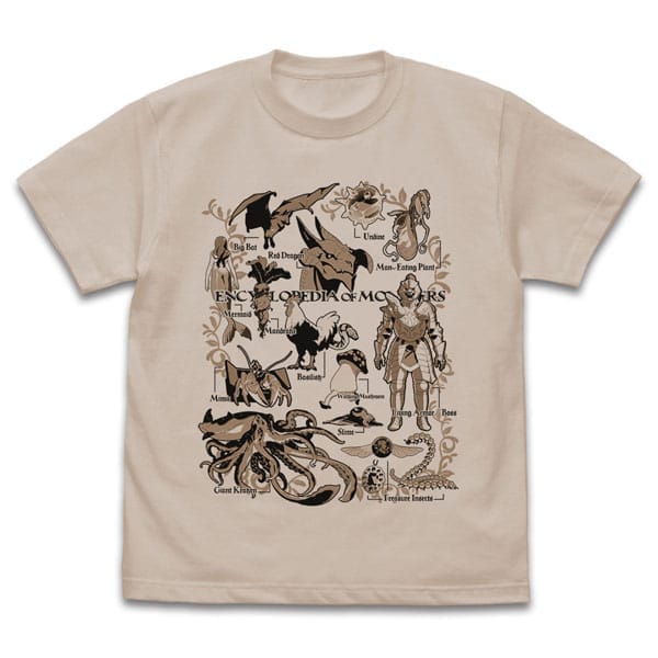 ダンジョン飯 魔物図鑑 Tシャツ/SAND BEIGE-L