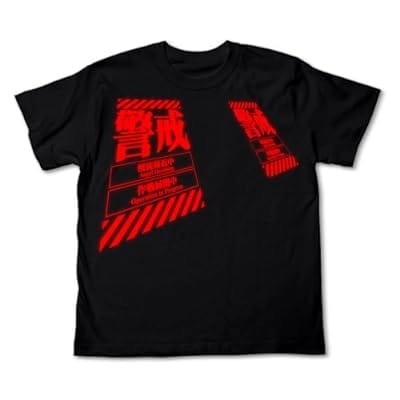 ヱヴァンゲリヲン新劇場版 警戒Tシャツ/ブラック-M(新世紀エヴァンゲリオン)