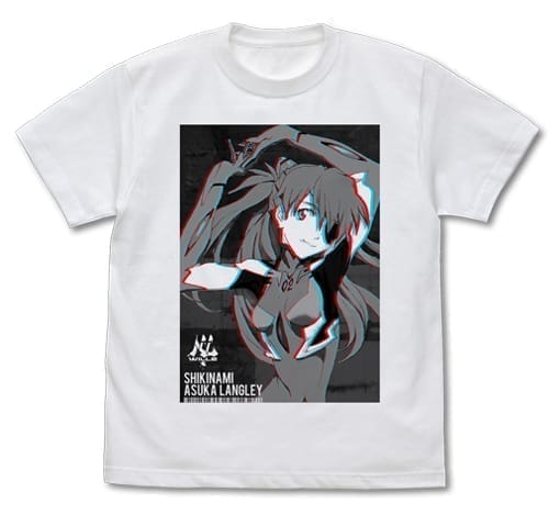 EVANGELION 式波・アスカ・ラングレー グラフィックTシャツ/WHITE-M