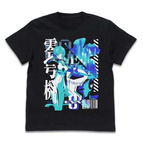 EVANGELION エヴァ零号機 アシッドグラフィックスTシャツ/BLACK-L