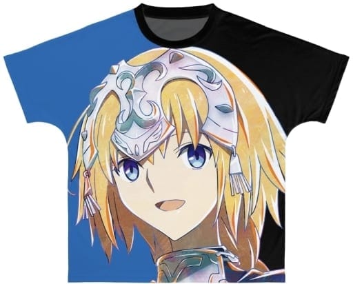 Fate/Grand Order -終局特異点 冠位時間神殿ソロモン- ジャンヌ・ダルク Ani-Art フルグラフィックTシャツ ブルー×ブラック ユニセックス XSサイズ