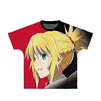 Fate/Grand Order -終局特異点 冠位時間神殿ソロモン- モードレッド Ani-Art フルグラフィックTシャツ レッド×ブラック ユニセックス Lサイズ