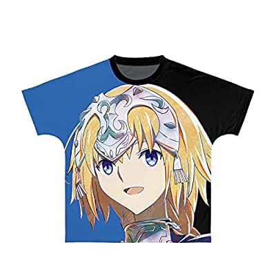 Fate/Grand Order -終局特異点 冠位時間神殿ソロモン- ジャンヌ・ダルク Ani-Art フルグラフィックTシャツ ブルー×ブラック ユニセックス Mサイズ