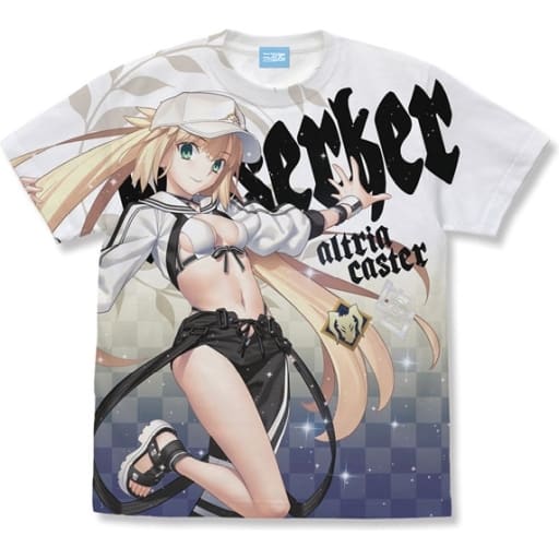 Fate/Grand Order バーサーカー/アルトリア・キャスター フルグラフィックTシャツ/WHITE-S