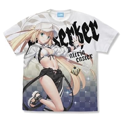 Fate/Grand Order バーサーカー/アルトリア・キャスター フルグラフィックTシャツ/WHITE-XL