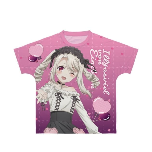 劇場版「Fate/kaleid liner プリズマ☆イリヤ Licht 名前の無い少女」 イリヤ BLACK kawaii style ver. フルグラフィックTシャツユニセックス(サイズ/M)