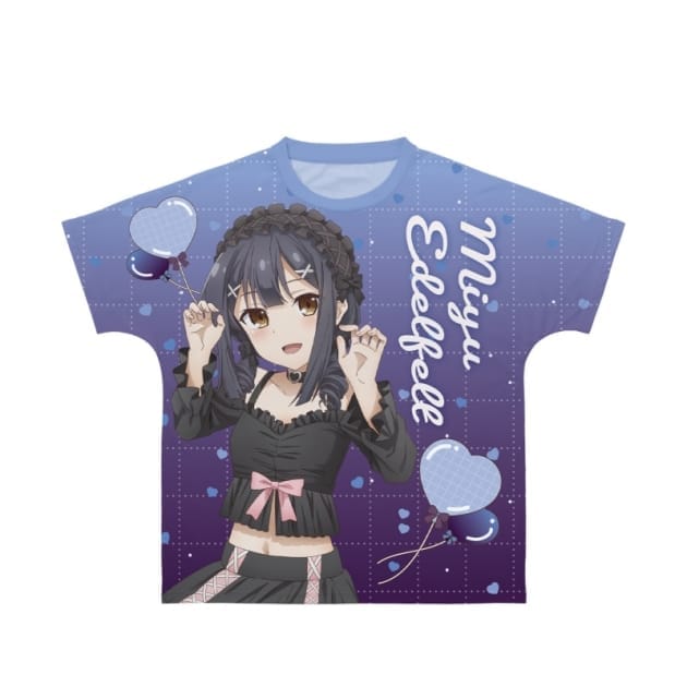 劇場版「Fate/kaleid liner プリズマ☆イリヤ Licht 名前の無い少女」 美遊 BLACK kawaii style ver. フルグラフィックTシャツユニセックス(サイズ/L)