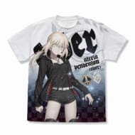 Fate/Grand Order セイバー/アルトリア・ペンドラゴン〔オルタ〕漆黒の騎士王ver新宿1999 フルグラフィックTシャツ/WHITE-M