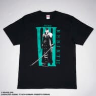 ファイナルファンタジーVII リバース Tシャツ セフィロス(ブラック×グリーン)>