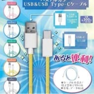 パステルカラー USB&USB Type-Cケーブル