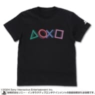 プレイステーション Tシャツ for PlayStation 3D Shapes Logo Ver./BLACK-M>