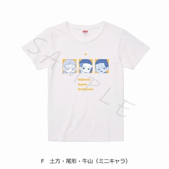 ゴールデンカムイ TシャツF 土方・尾形・牛山 ミニキャラ XLサイズ