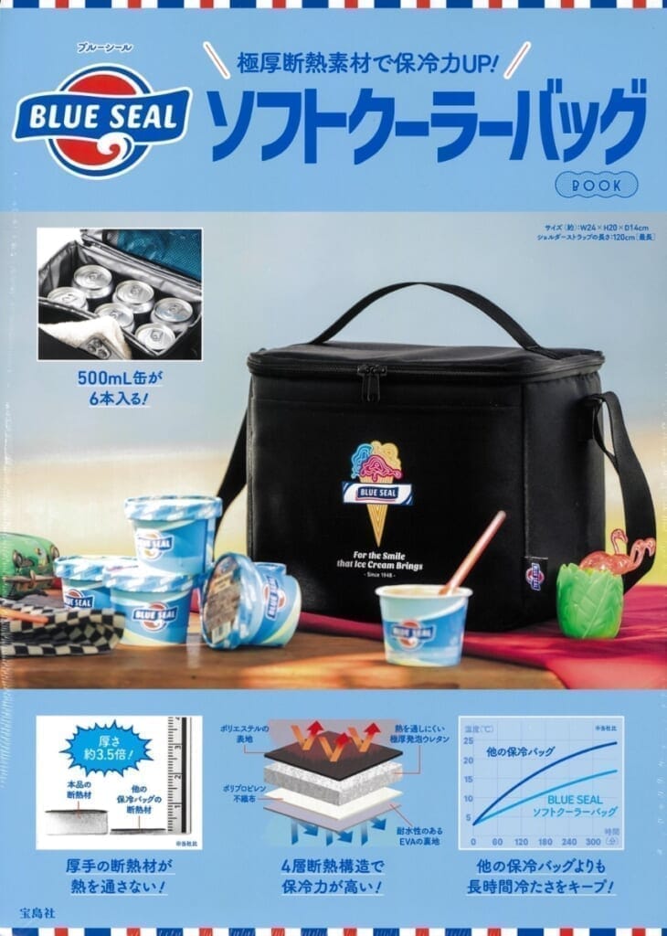 BLUE SEAL 極厚断熱素材で保冷力UP! ソフトクーラーバッグBOOK