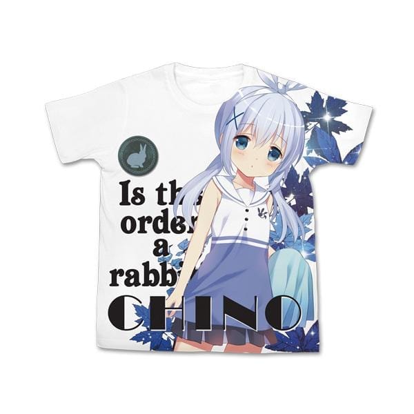 ご注文はうさぎですか?? チノ フルグラフィックTシャツ/WHITE-M