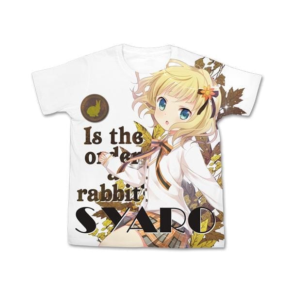 ご注文はうさぎですか?? シャロ フルグラフィックTシャツ/WHITE-M