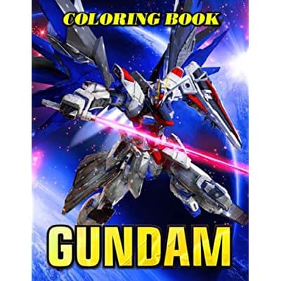 Gundam Coloring Book: Wonderful A Large Print Inspirational Many Pages Bring Happiness Books For Adults, Teenagers