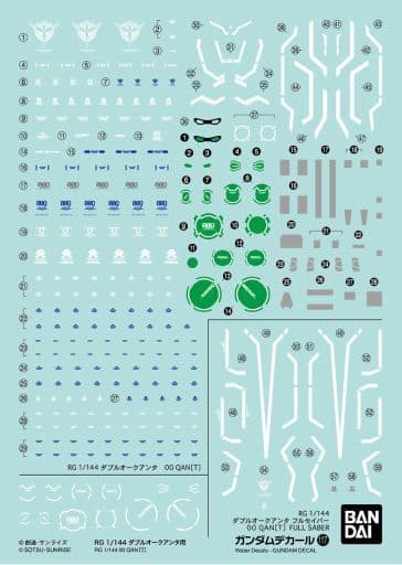 ガンダムデカール No.117 1/144 RG ダブルオークアンタ用 「機動戦士ガンダム00(ダブルオー)」