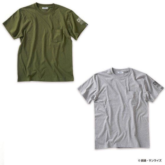 STRICT-G『機動戦士ガンダム 第08MS小隊』ポケット付きTシャツ Never Die柄