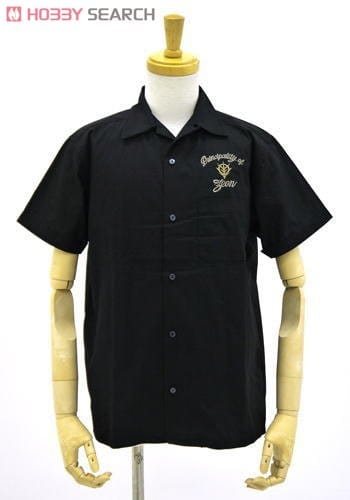 機動戦士ガンダム ジオンマーク刺繍ワークシャツ BLACK XL