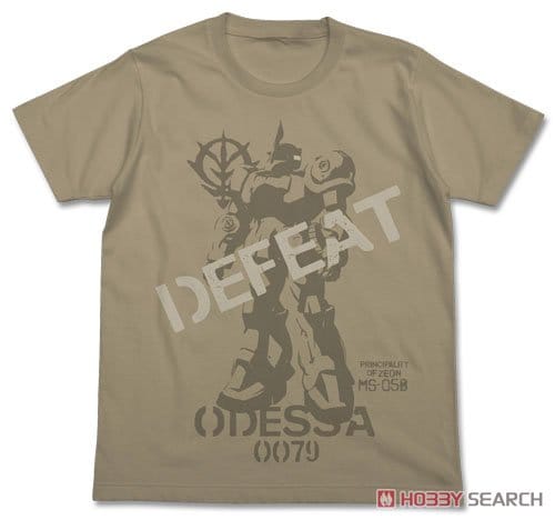 機動戦士ガンダム第08MS小隊 トップの旧ザクTシャツ SAND KHAKI XL