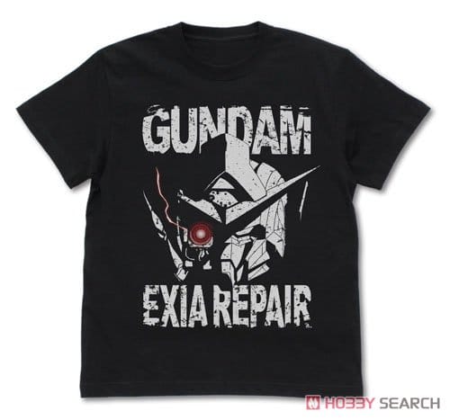 機動戦士ガンダム00 ガンダムエクシアリペア ヘッド Tシャツ BLACK L