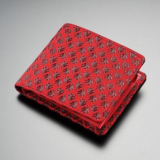 機動戦士ガンダム×印傳屋 シャア専用 二折財布(赤×黒)