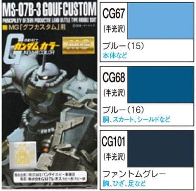 塗料 MG グフカスタム用 「ガンダムカラーセット No.29」 [CS729]