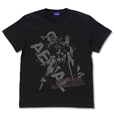 機動戦士ガンダム 水星の魔女 ガンダム・エアリアル Tシャツ BLACK-L