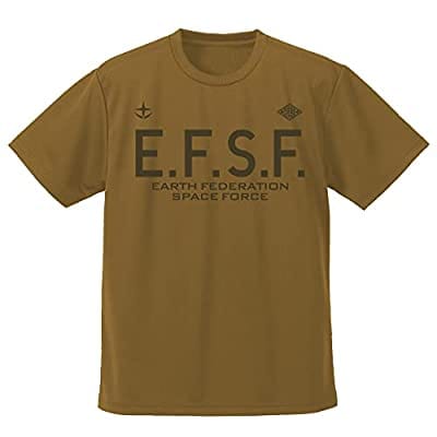 機動戦士ガンダム 地球連邦宇宙軍 ドライTシャツ BROWN