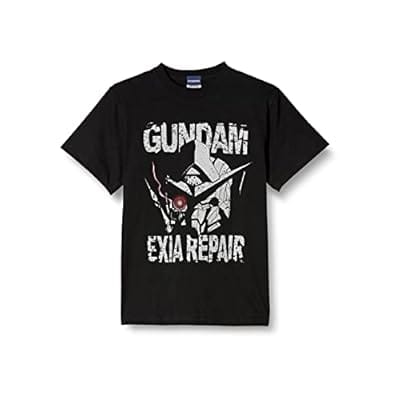 機動戦士ガンダム00 ガンダムエクシアリペア ヘッド Tシャツ BLACK S