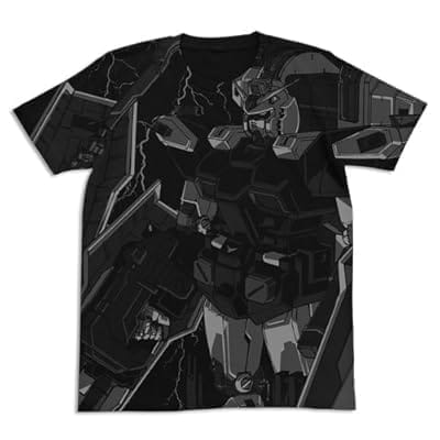 機動戦士ガンダム サンダーボルト フルアーマーガンダムオールプリントTシャツ BLACK L