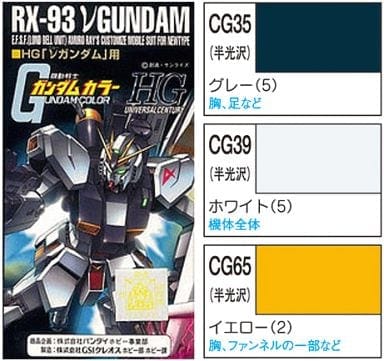 塗料 HGUC νガンダム用 「ガンダムカラーセット No.150」 [CS950]