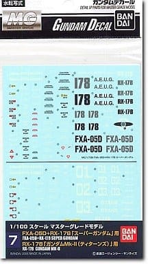 ガンダムデカール No.7 1/100 MG FXA-05D+RX-178 スーパーガンダム用/RX-178 ガンダムMk-II(ティターンズ)用 「機動戦士Zガンダム」