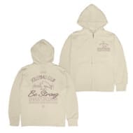 ハイキュー!! 白鳥沢学園高校バレーボール部 ジップパーカー/LIGHT BEIGE-XL>