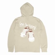 ハイキュー!! 日向翔陽 シューズ ジップパーカー/LIGHT BEIGE-XL