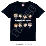 ハイキュー!! みんなmochocho化大作戦! 第3弾 Tシャツ M-YA 集合 ブラック Lサイズ>