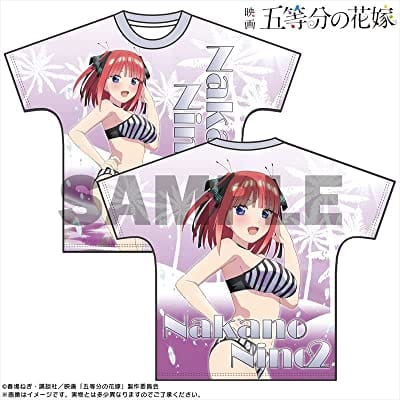 五等分の花嫁 中野二乃(水着Ver.) フルグラフィックTシャツ パープル Lサイズ