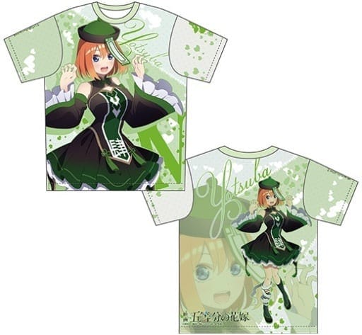 五等分の花嫁 中野四葉 描き下ろしフルグラフィックTシャツ グリーン メンズLサイズ