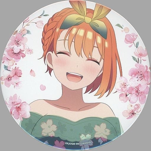 五等分の花嫁 中野四葉 描き下ろしイラスト 桜ドレスver. BIG缶バッジ