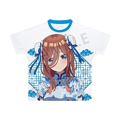 五等分の花嫁 描き下ろしイラスト 中野三玖 チャイナドレスver. フルグラフィックTシャツ ユニセックス L