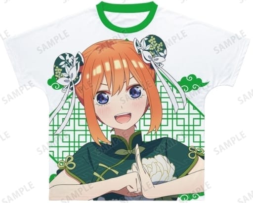 五等分の花嫁 描き下ろしイラスト 中野四葉 チャイナドレスver. フルグラフィックTシャツ ユニセックス L