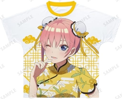 五等分の花嫁 描き下ろしイラスト 中野一花 チャイナドレスver. フルグラフィックTシャツ ユニセックス L