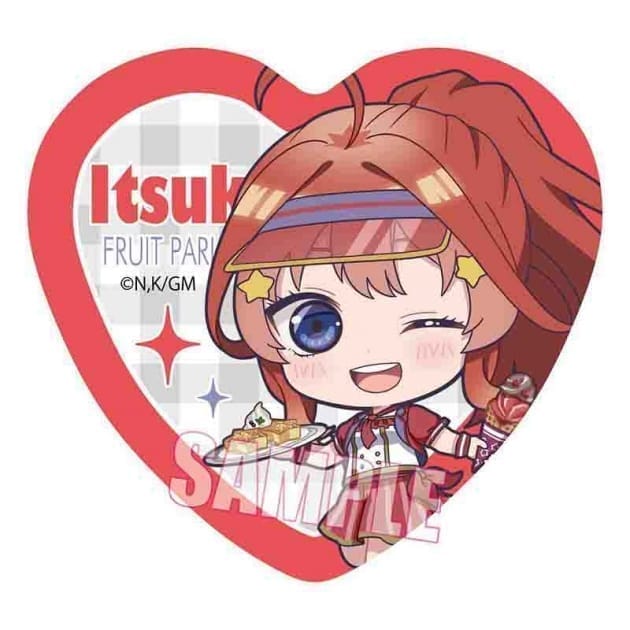 五等分の花嫁 ハート缶バッジ 中野 五月 フルーツパーラーver.