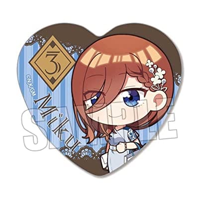 五等分の花嫁 ハート缶バッジ/中野 三玖 ショッピングデートver.